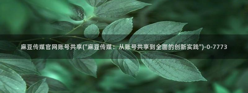 麻豆映传媒官网A：麻豆传媒官网账号共享(\